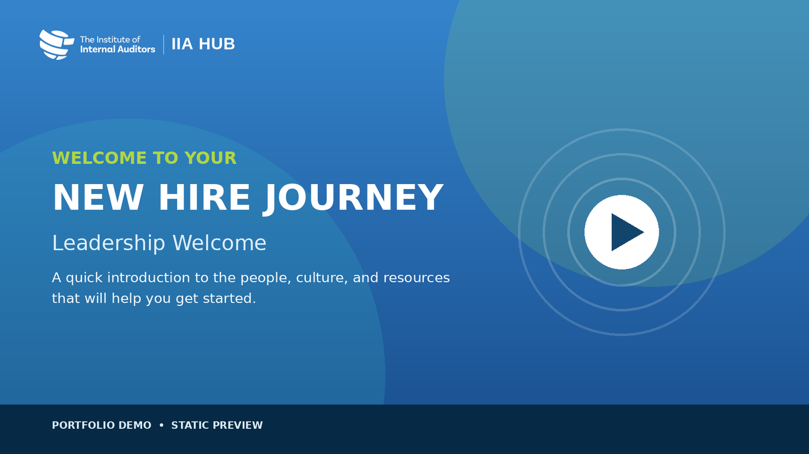 Leadership welcome onboarding preview